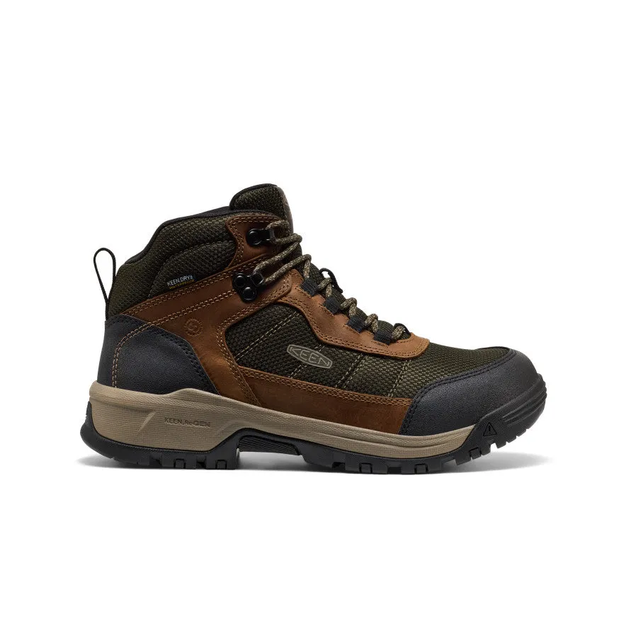 Men's Skokie Waterproof Work Boot (Soft Toe)  |  Forest Night/Black High-Quality Leather Minimal Mood