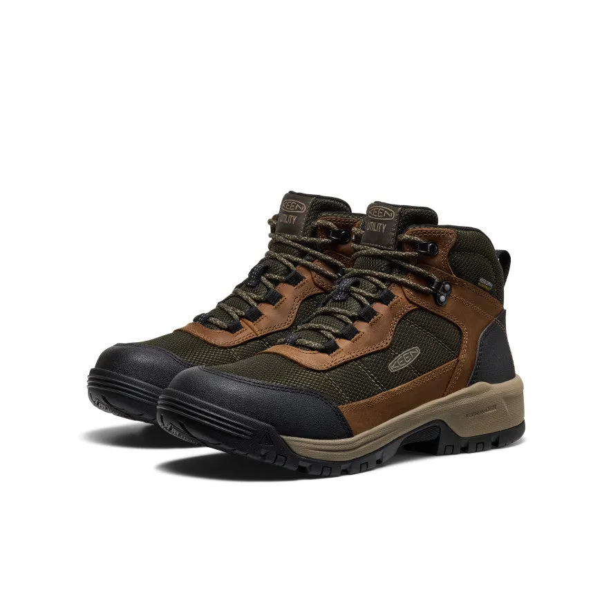 Reinforced Form Night Travel Everyday Style Men's Skokie Waterproof Work Boot (Soft Toe)  |  Forest Night/Black