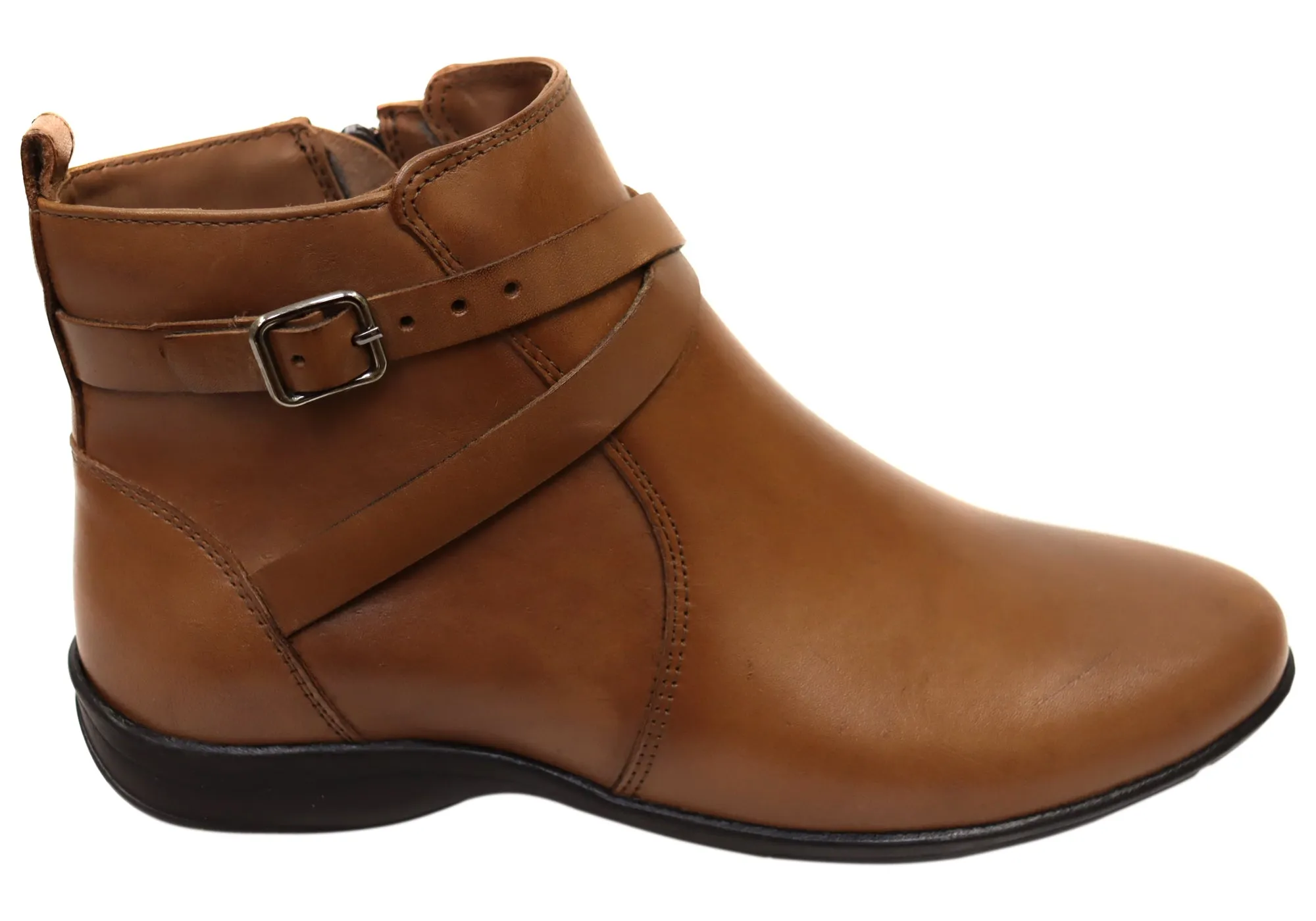 Via Paula Nancy Womens Comfortable Brazilian Leather Ankle Boots All Day Use Pure Joy