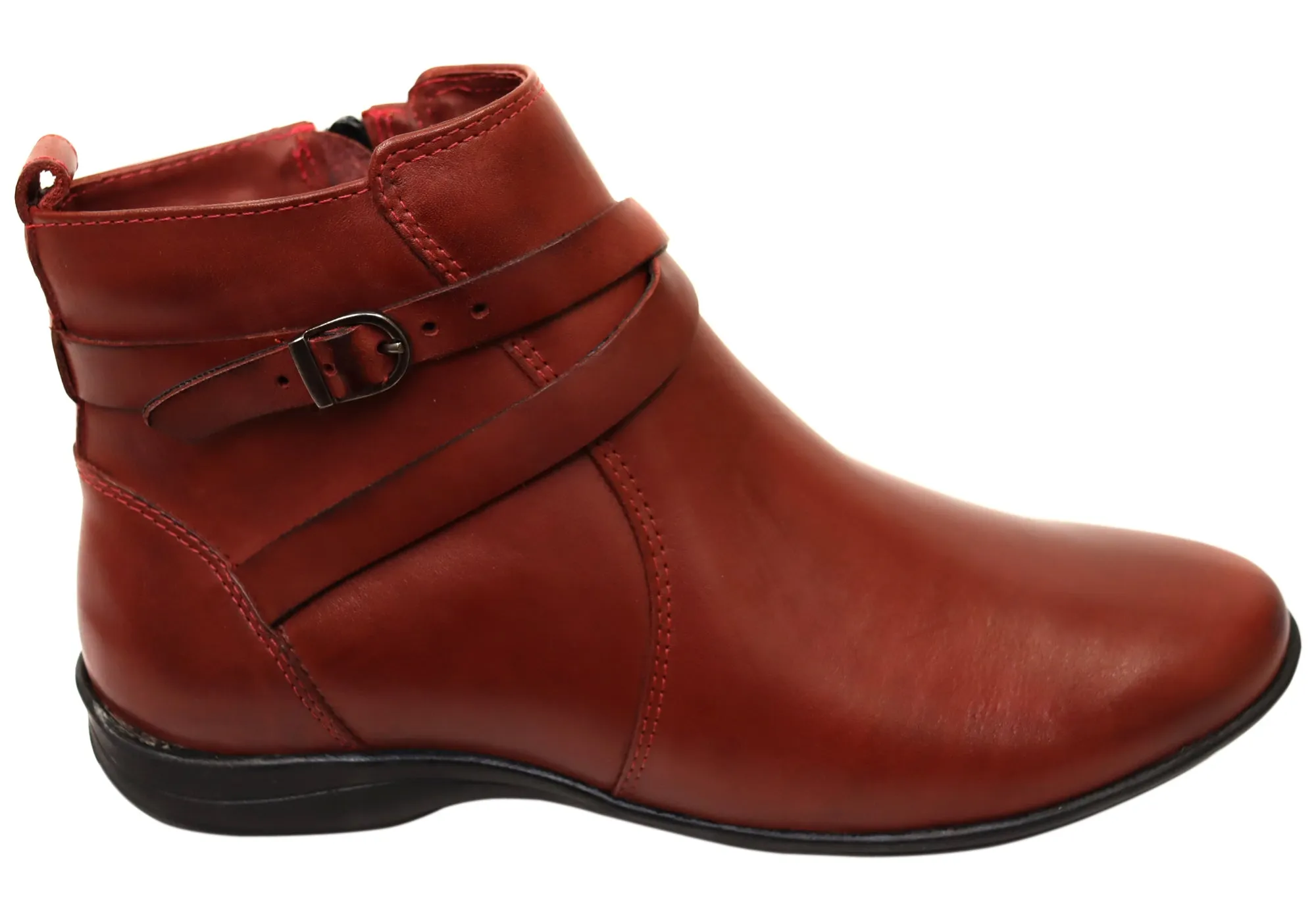 Comfortable Feeling Via Paula Nancy Womens Comfortable Brazilian Leather Ankle Boots