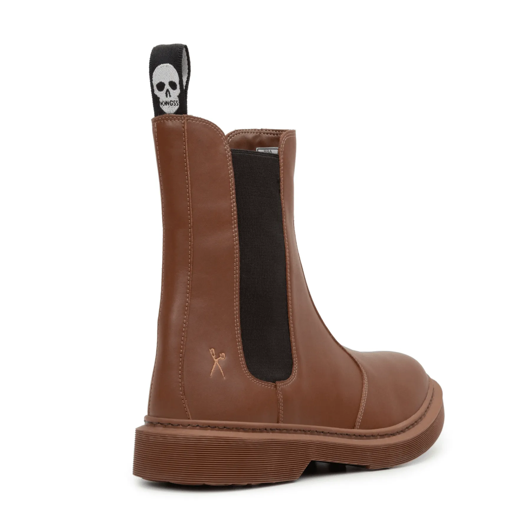 'Nova Brick Lane' Vegan Chelsea Boot by King55 - Cognac Resilient Sole