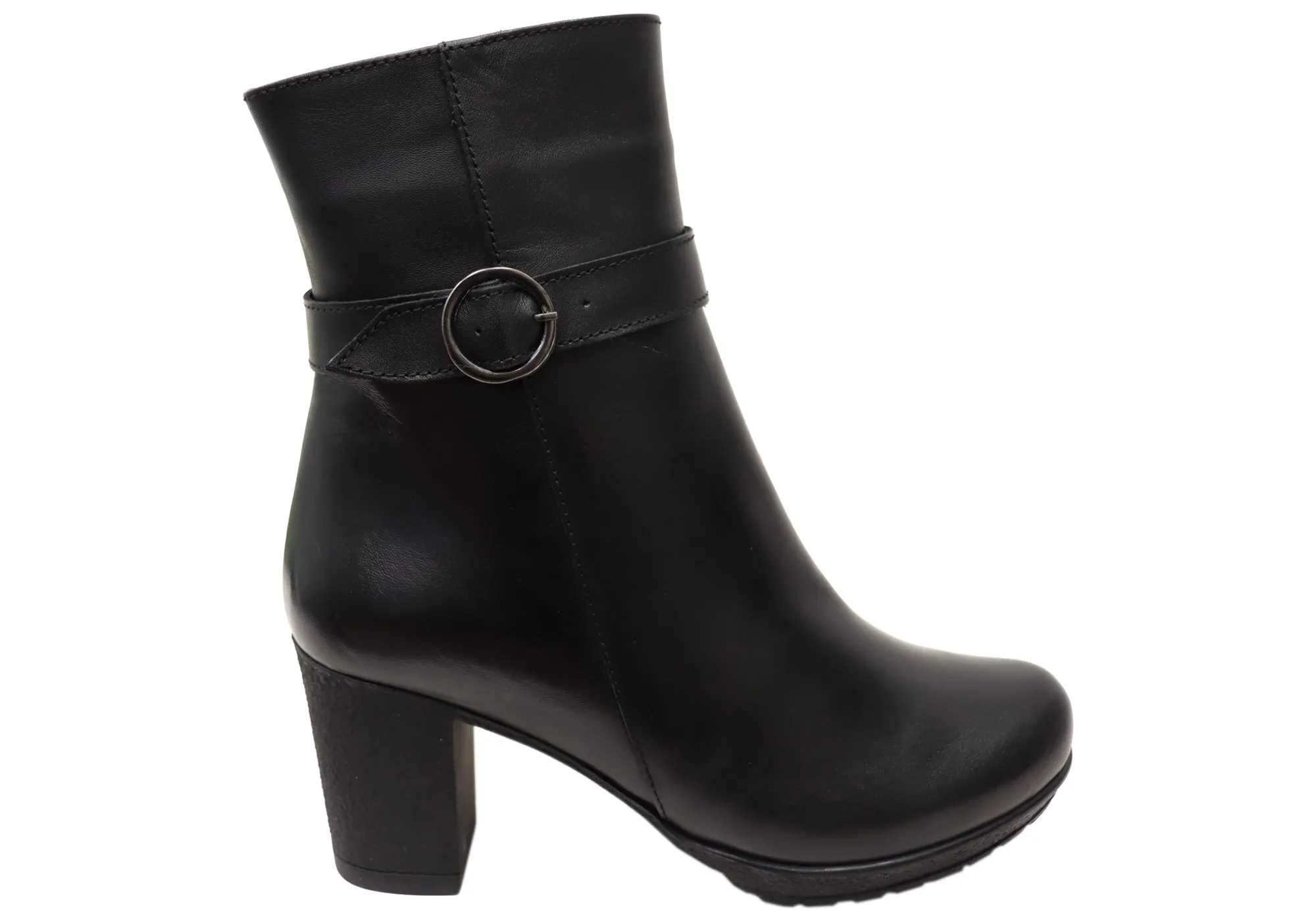 Daily Function Breathable mesh Orizonte Vello Womens European Comfortable Leather Heeled Ankle Boots