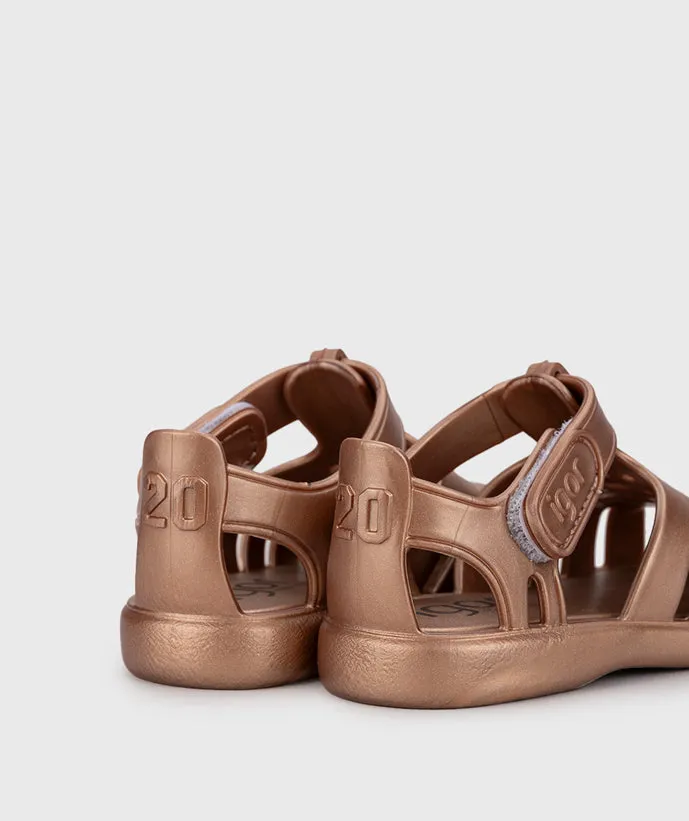 Igor Boy's And Girl's Tobby Metal Sandals - Bronce Sport Ease