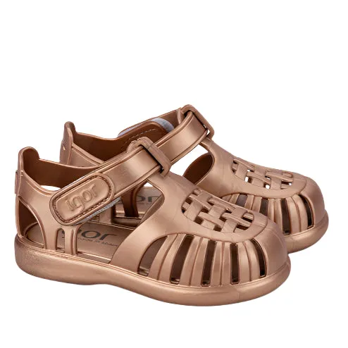 Igor Boy's And Girl's Tobby Metal Sandals - Bronce All-Occasion