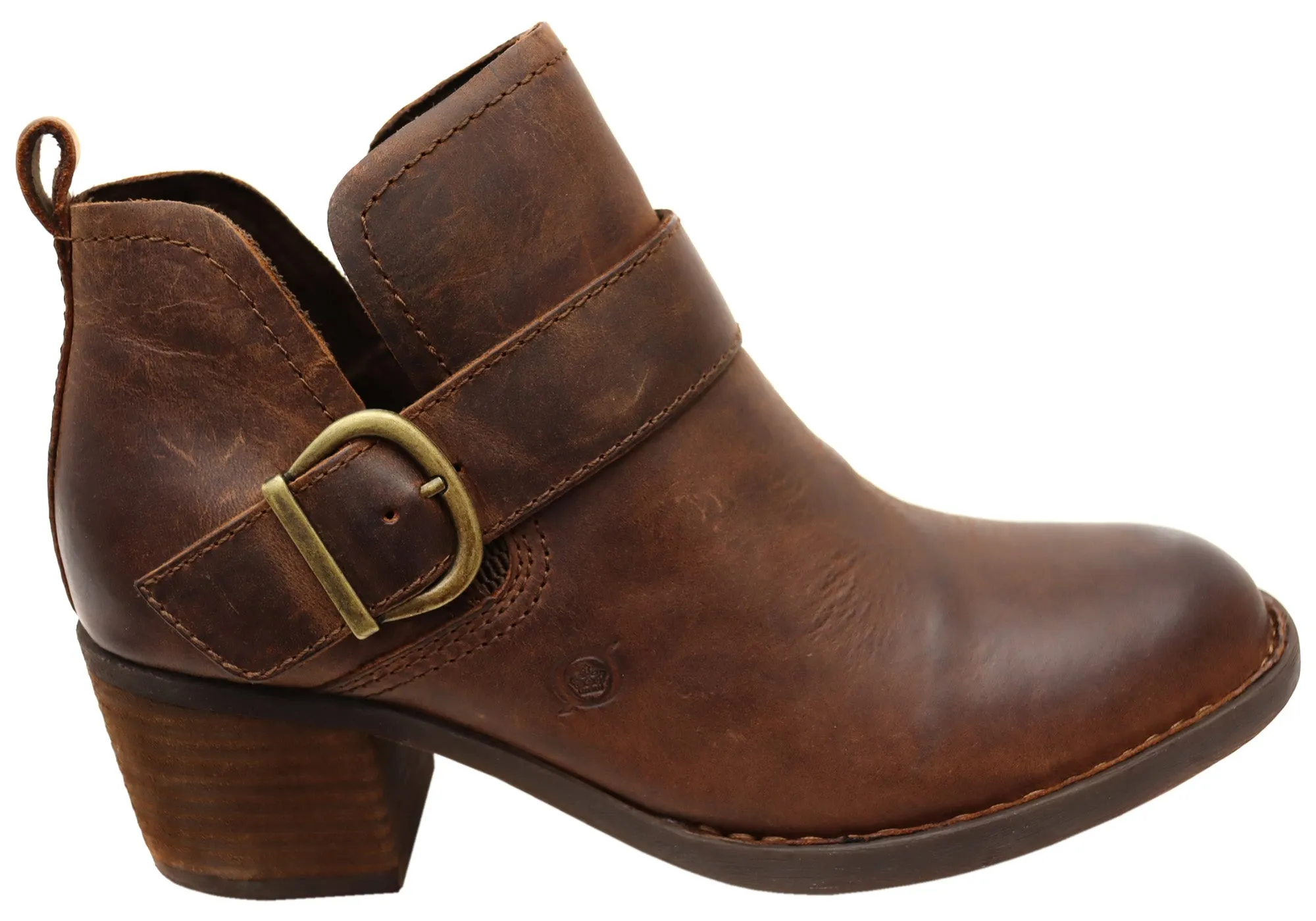 Comfort Ankle Born Royce Womens Comfortable Leather Mid Heel Ankle Boots