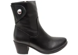 Orizonte Nalini Womens European Comfortable Leather Boots Tough Fit Easy Match