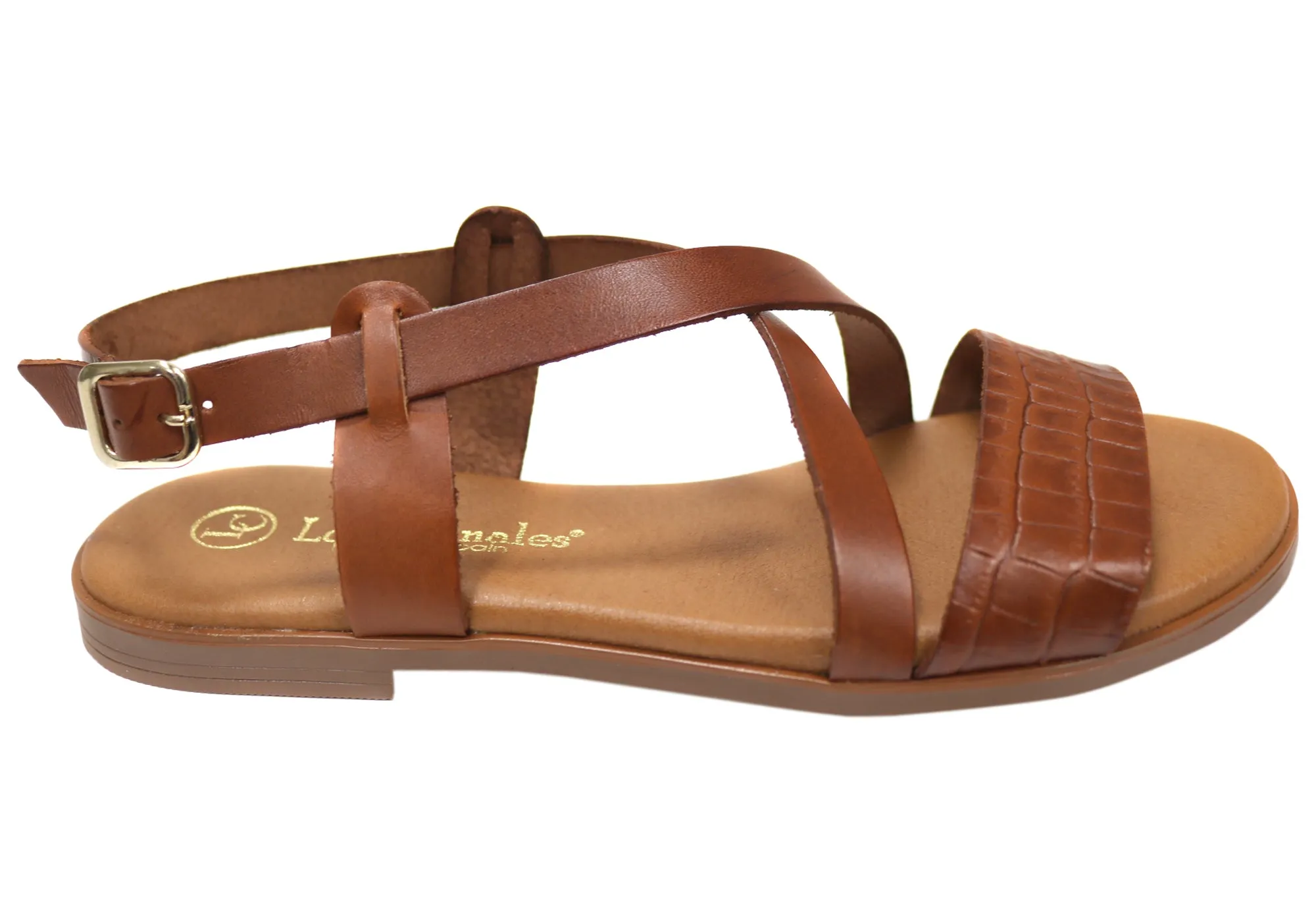Lola Canales Mistee Womens Comfortable Leather Sandals Made In Spain Quick Outing Comfortable Footwear for Summer