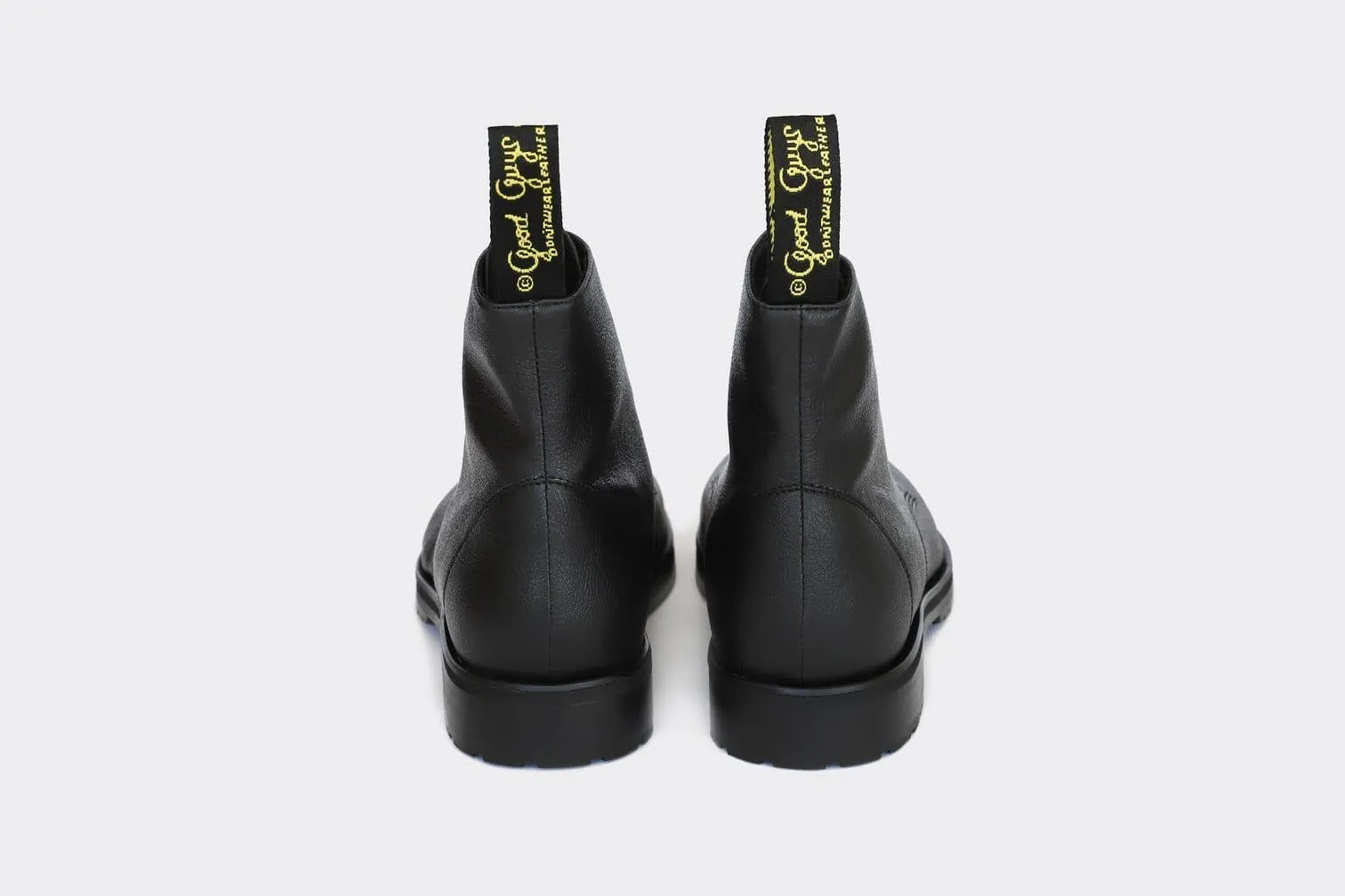 Wind Resistant 'Blaze' vegan apple-leather ?? lace-up boot by Good Guys Don't Wear Leather - black