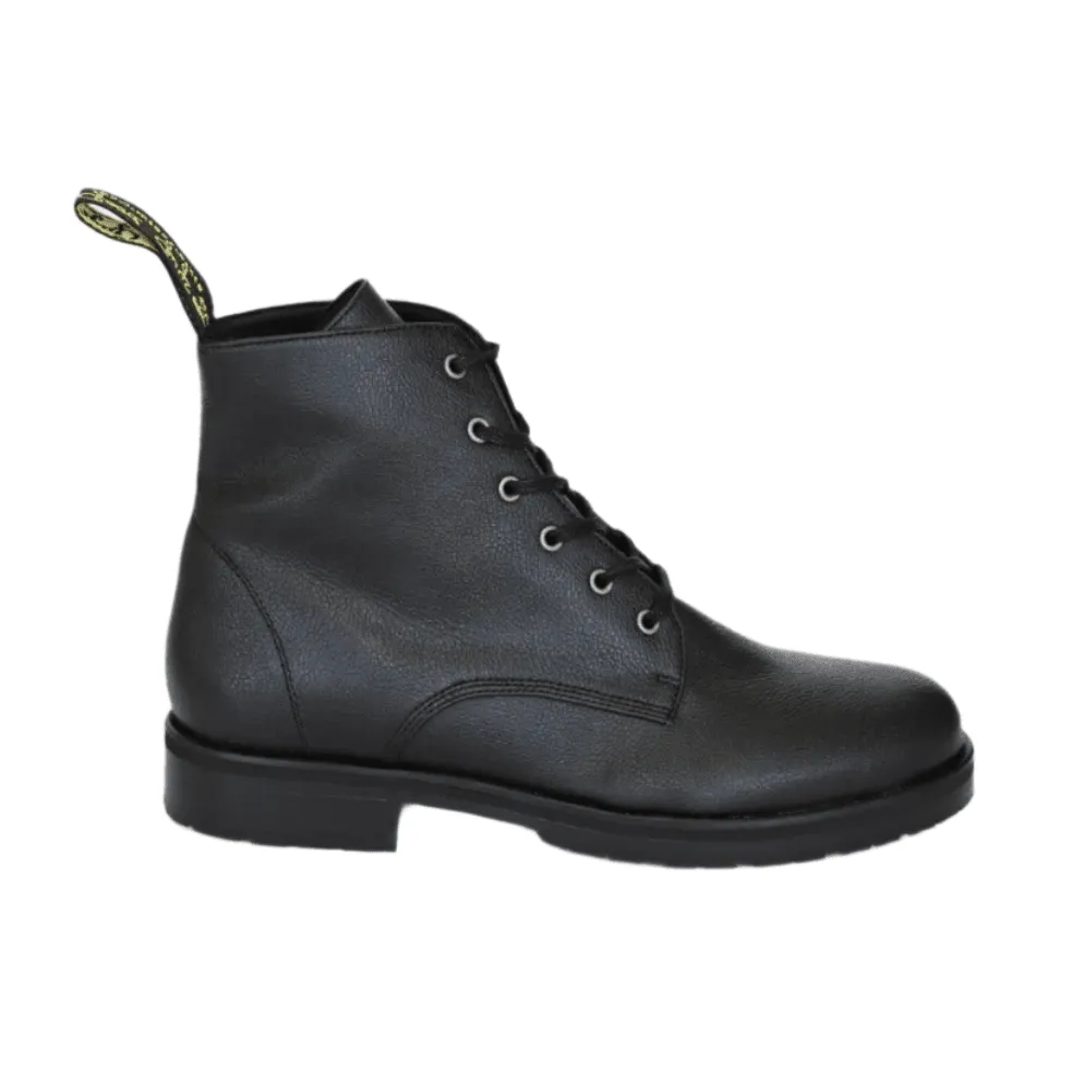 Summer Hike 'Blaze' vegan apple-leather ?? lace-up boot by Good Guys Don't Wear Leather - black