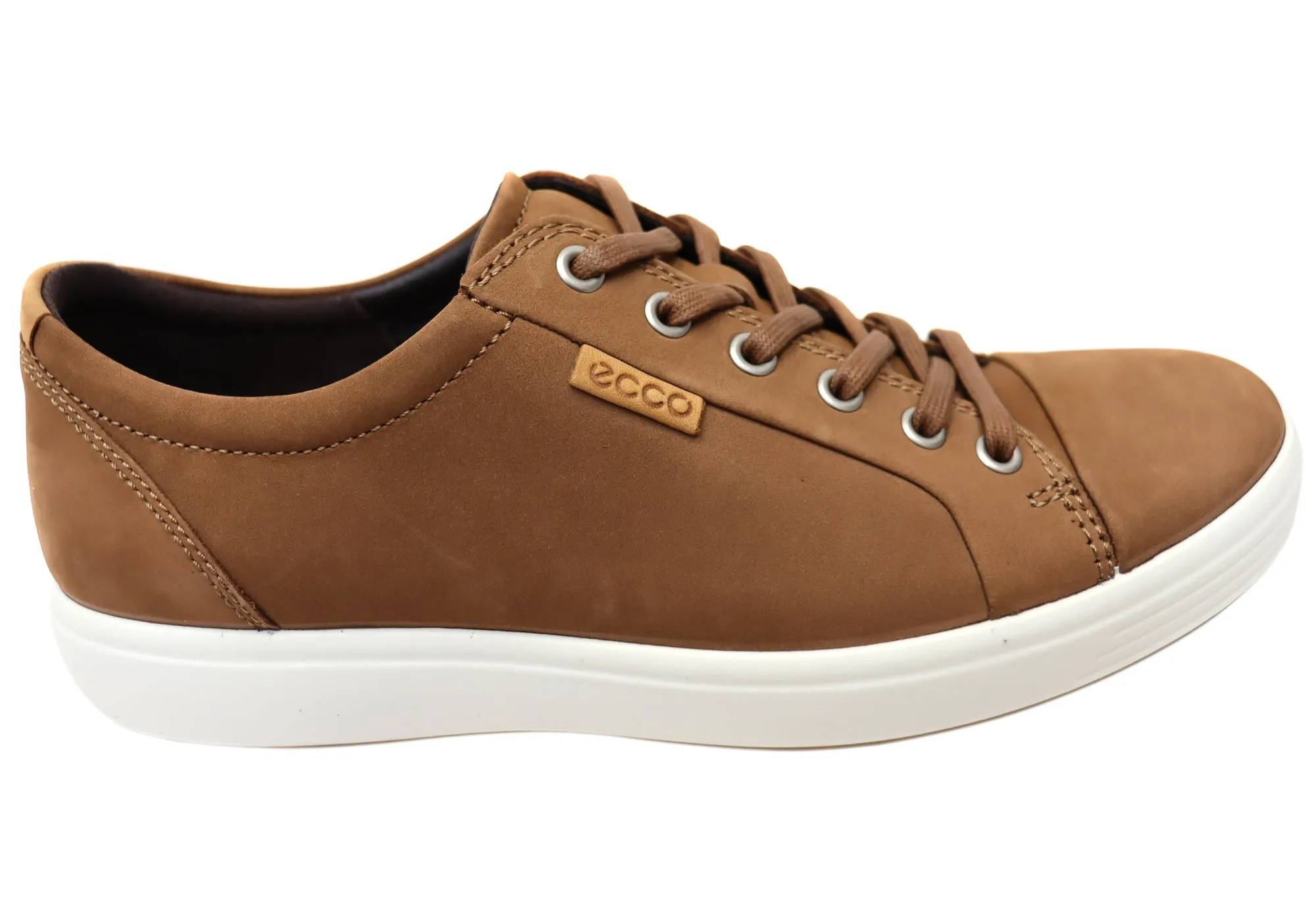 ECCO Mens Soft 7 Comfortable Leather Casual Lace Up Sneakers Shoes Stability control
