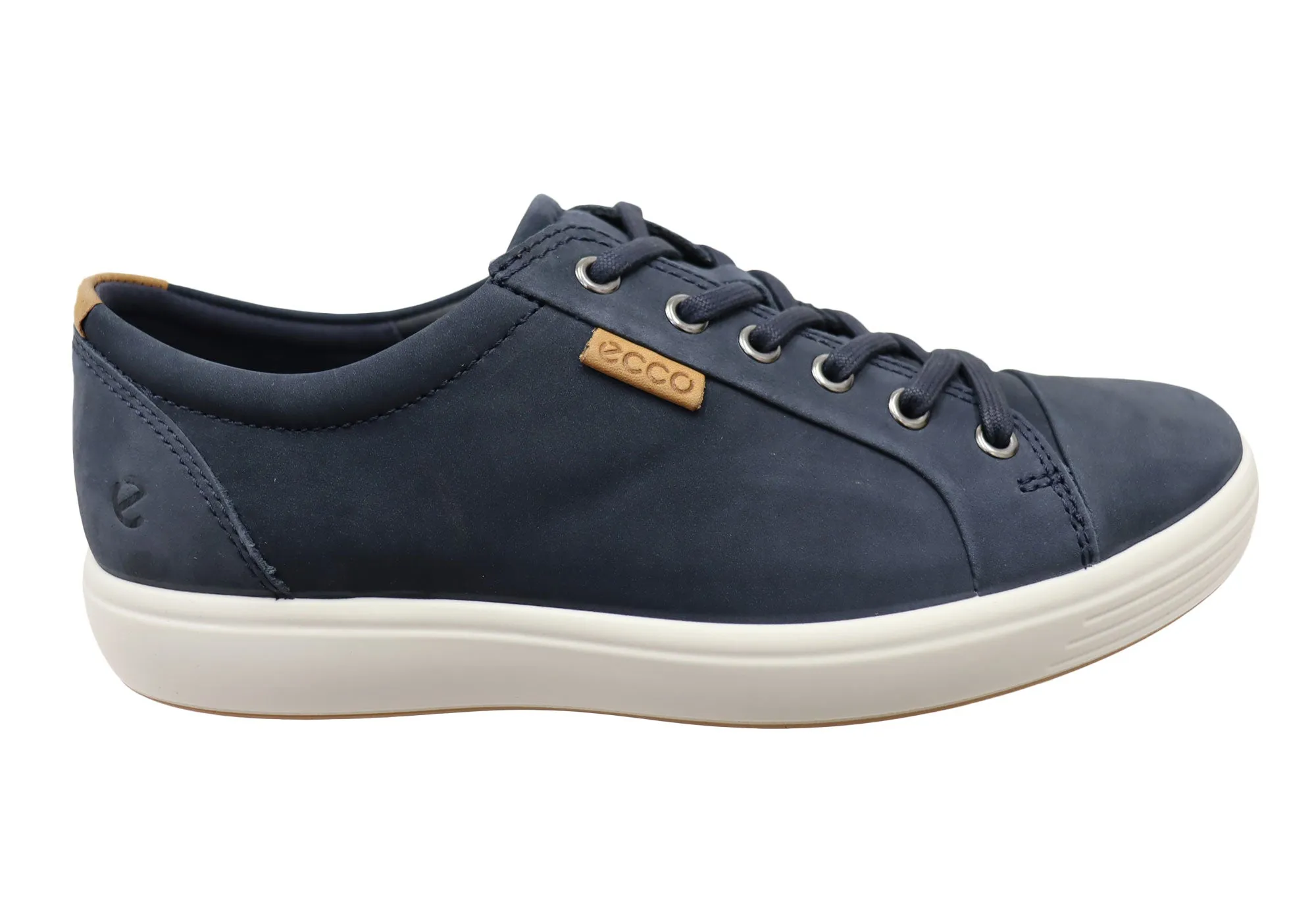ECCO Mens Soft 7 Comfortable Leather Casual Lace Up Sneakers Shoes Soft Interior