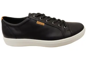 Pastel tone ECCO Mens Soft 7 Comfortable Leather Casual Lace Up Sneakers Shoes