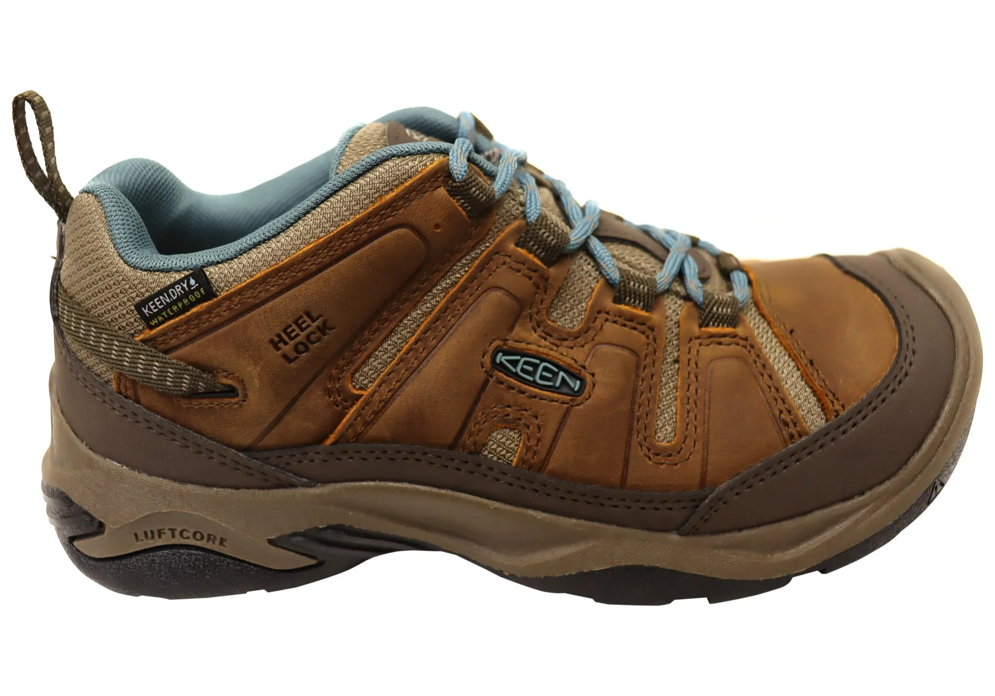 Keen Circadia Waterproof Womens Leather Wide Fit Hiking Shoes Active Comfort Step