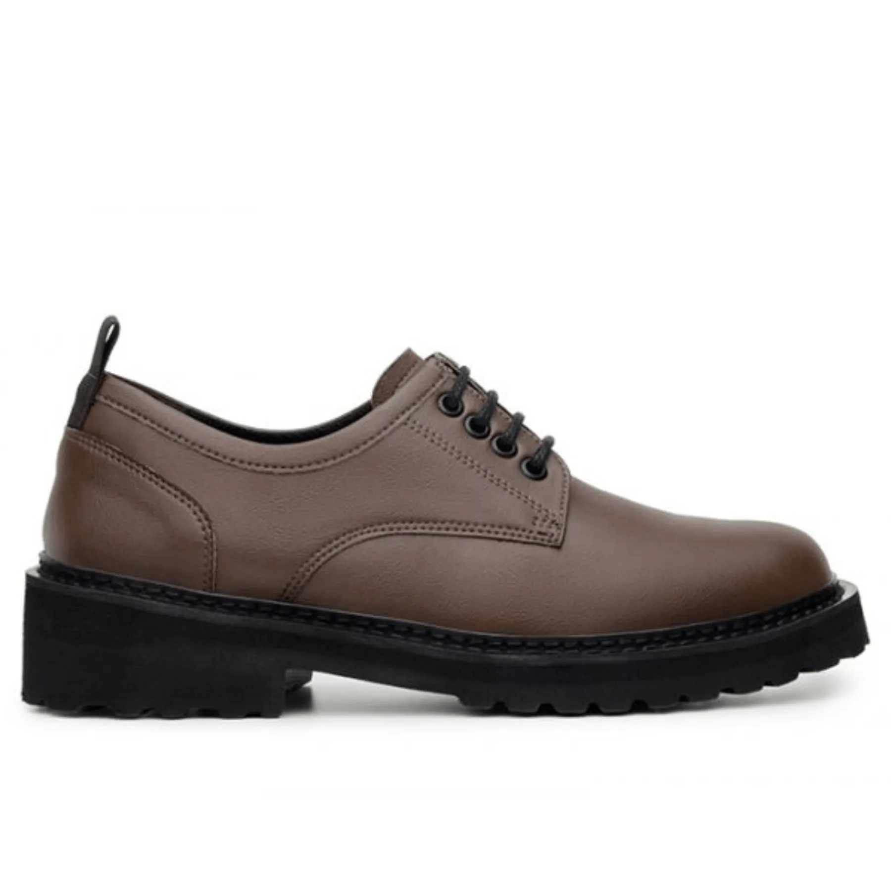 'Everyday Derby' unisex vegan shoe with chunky sole by Ahimsa - cognac Slip Resistant Outdoor Explorers Soul Step