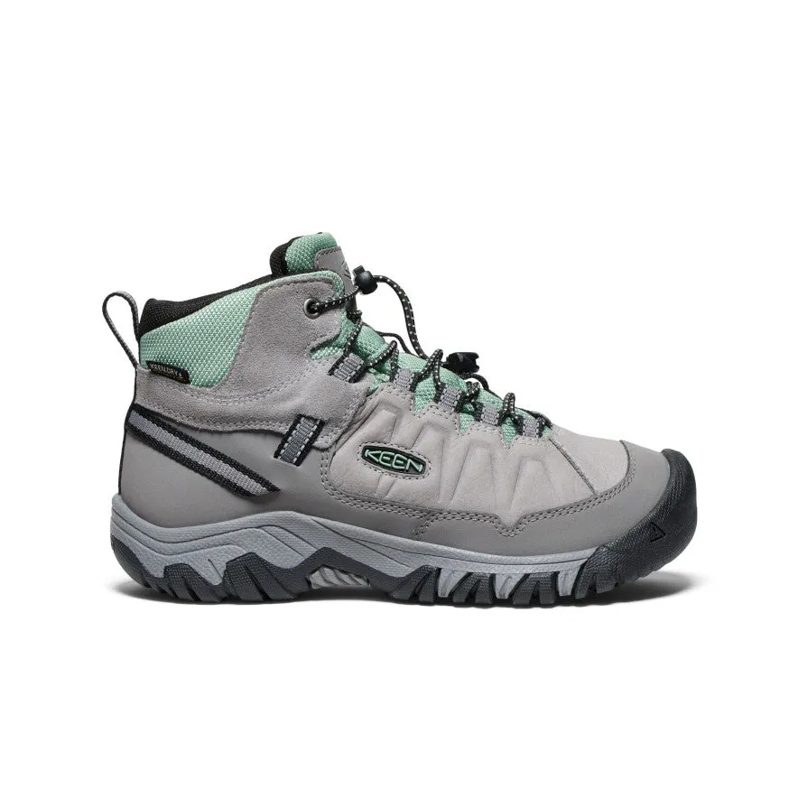 Big Kids' Targhee IV Waterproof Hiking Boot  |  Alloy/Granite Green Flexible Frame Weather Resistant User Transitional Season