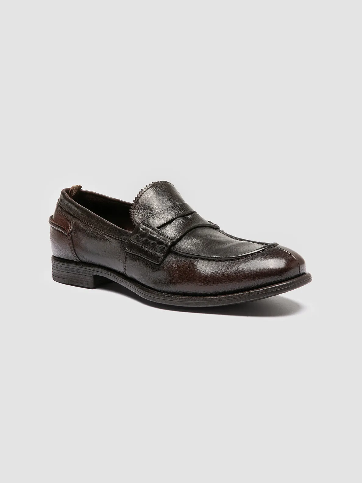 Night Out Roomie Fit CHRONICLE 144 - Brown Leather Penny Loafers