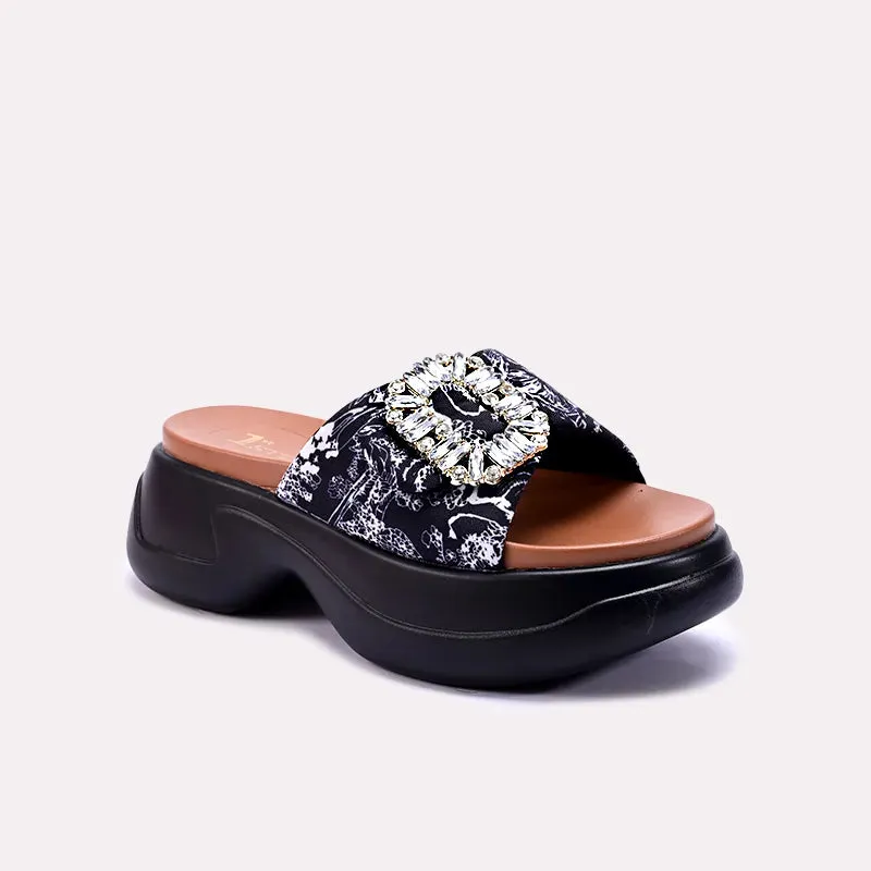 Jessie Black Chunky Soft Slippers 0412705 Show Stage