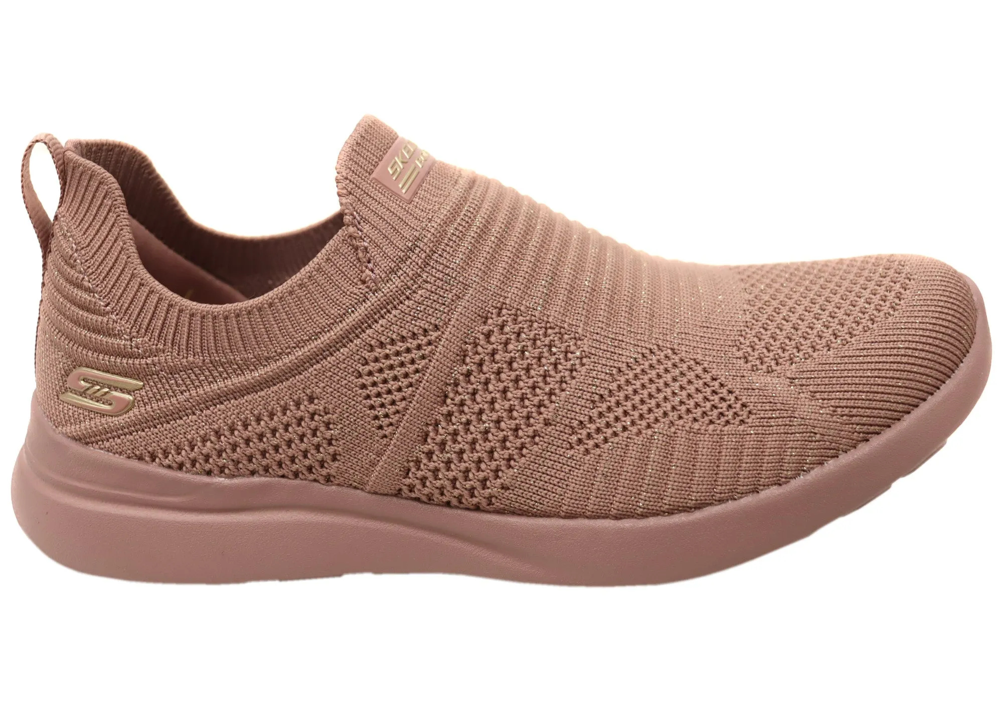 Feather Light Cold Weather Event Mode Skechers Womens BOBS Milano Purely Radiant Slip On Shoes Mauve