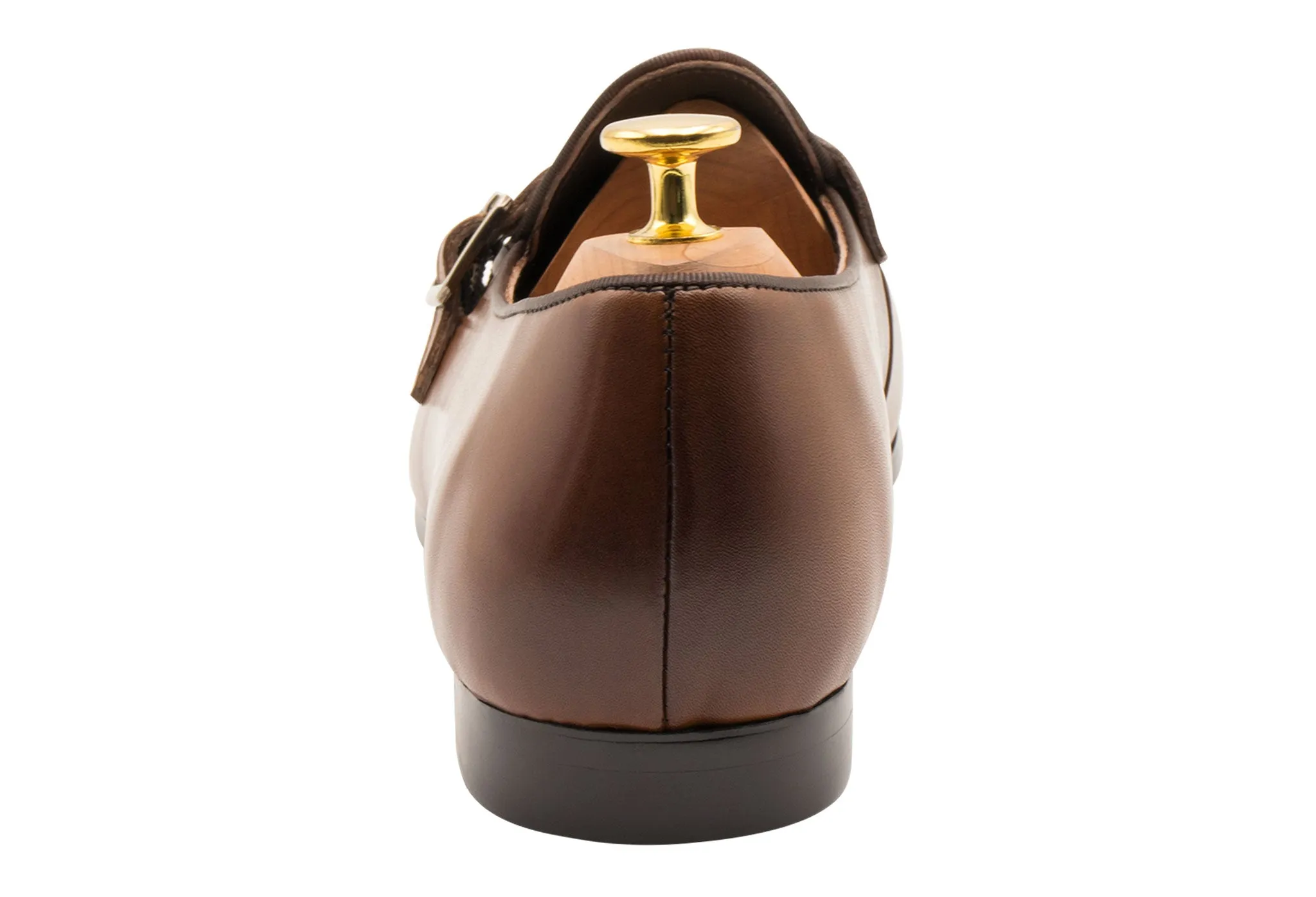 Tuerto Chestnut Double Monk Loafer Road Long
