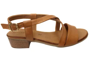 City Chill Orizonte Edena Womens Comfortable European Leather Low Heel Sandals