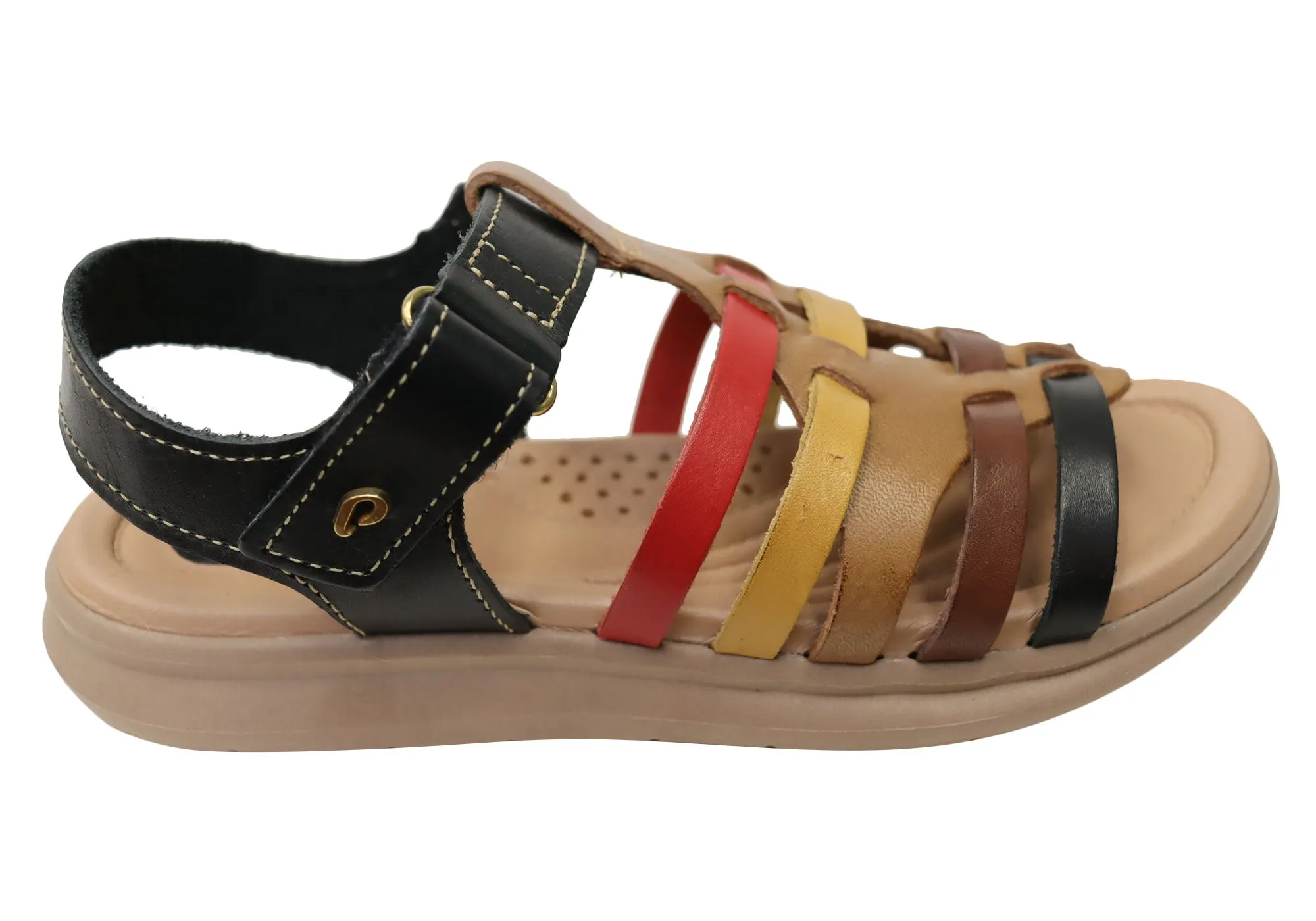 Pegada Eisha Womens Comfortable Leather Sandals Made In Brazil Urban Stroll