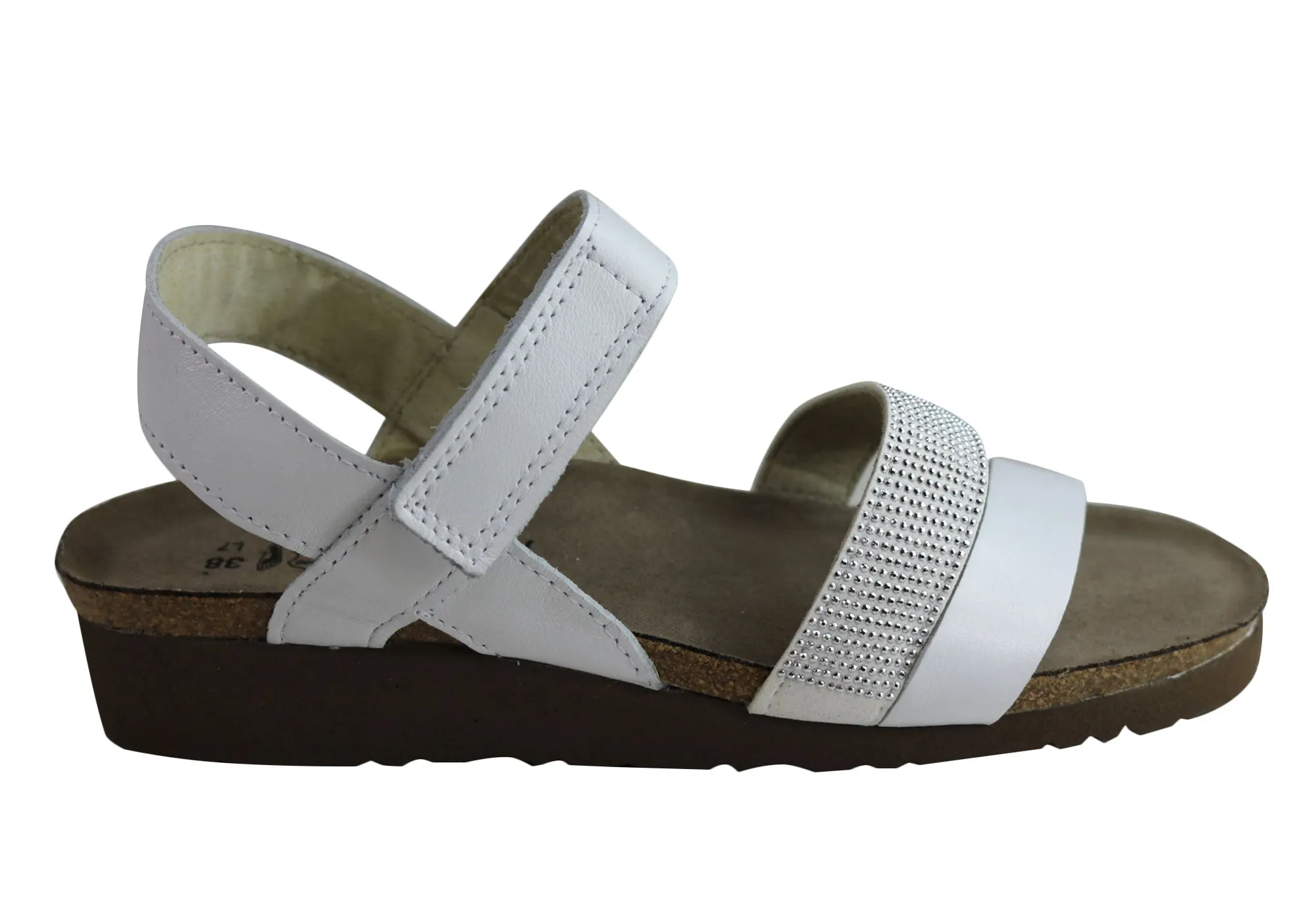 Naot Krista Womens Leather Comforatable Cushioned Supportive Sandals Comfort Cushion Ankle Strap