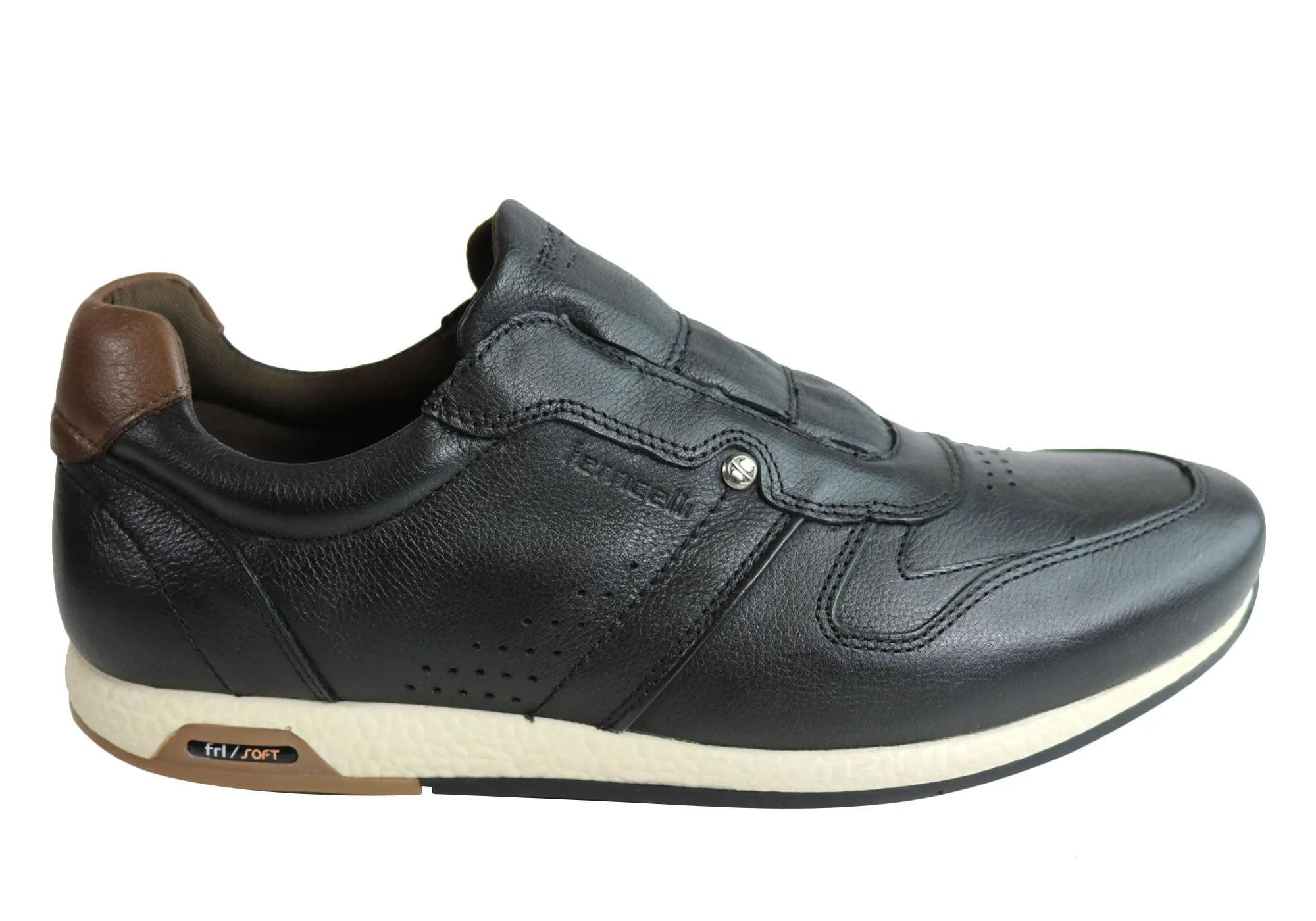 Cushioned Walk Relaxed Vibe Ferricelli Carlo Mens Leather Slip On Casual Shoes Made In Brazil