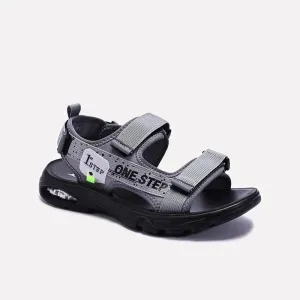 Gray Velcro Strap Sandals 0141181 Holiday Mood Open Air