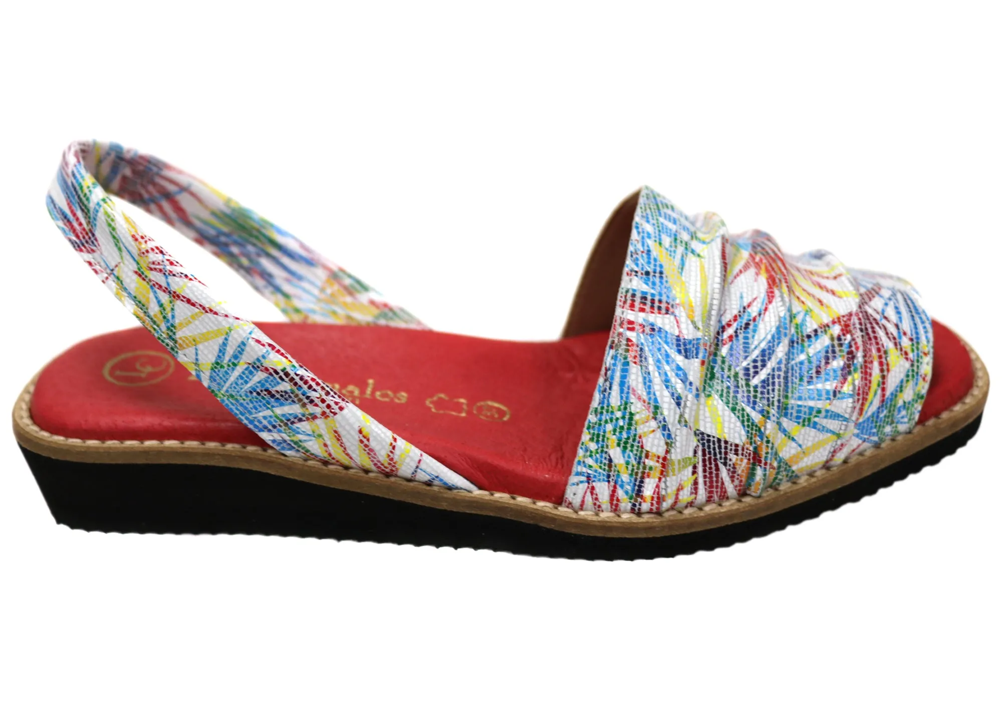 Outdoor Comfort Hot Day Lola Canales Melon Womens Comfortable Leather Sandals Made In Spain