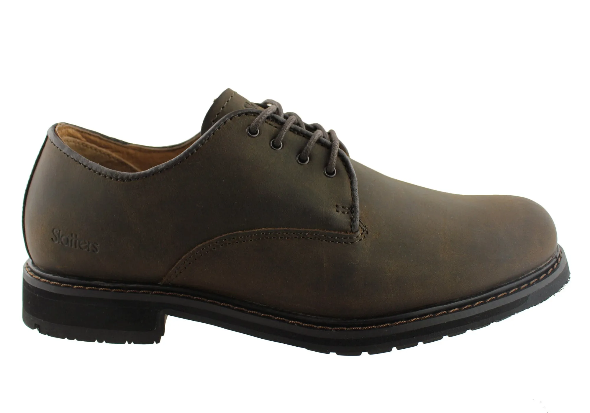 Clean Floor Slatters Telfast Mens Comfortable Leather Lace Up Shoes