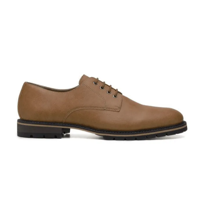 'David' men's derby shoe by Ahimsa - tan Early Jog Ventilated