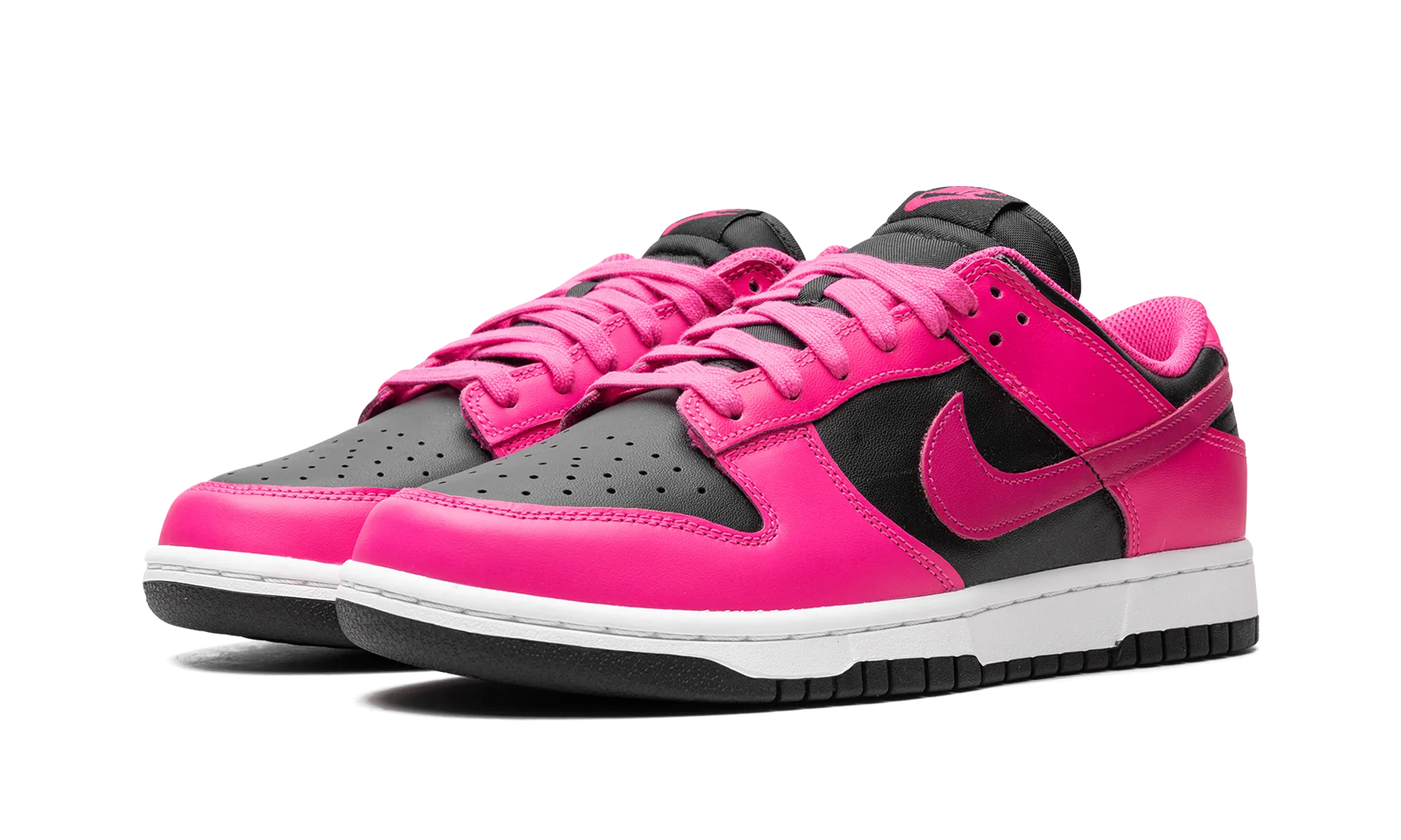 DUNK LOW WMNS "Fierce Pink/Black" Soft White