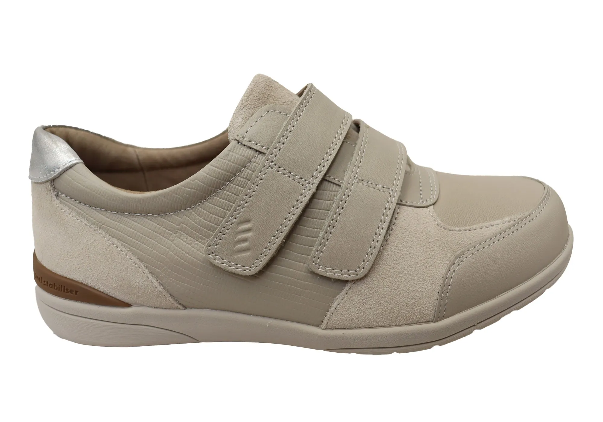Homyped Womens Odette Strap Comfortable Extra Wide Leather Shoes Long Move