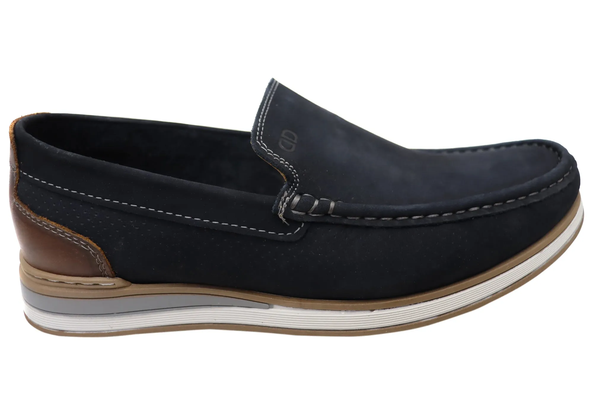 Democrata Derrick Mens Brazilian Comfortable Leather Loafers Shoes EVA sole Rubber   sole