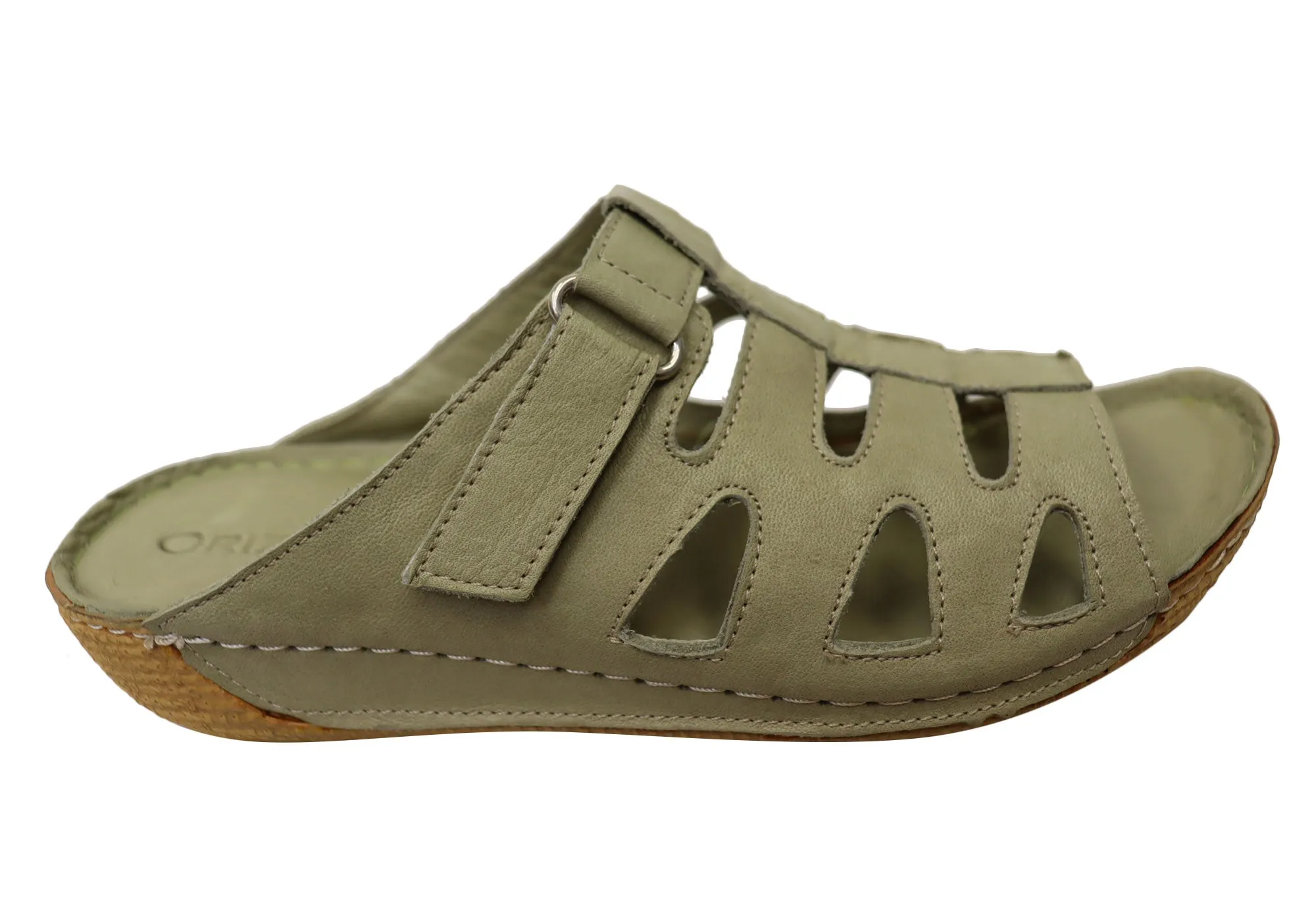 High Heel Every Fit Orizonte Panera Womens European Comfortable Leather Slides Sandals
