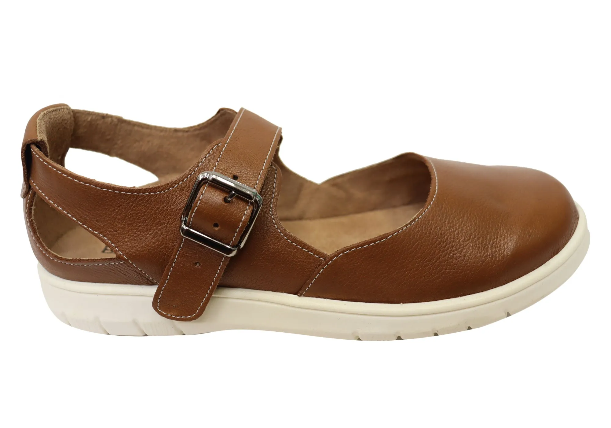 Balatore Paige Womens Comfortable Brazilian Mary Jane Leather Shoes New Drop