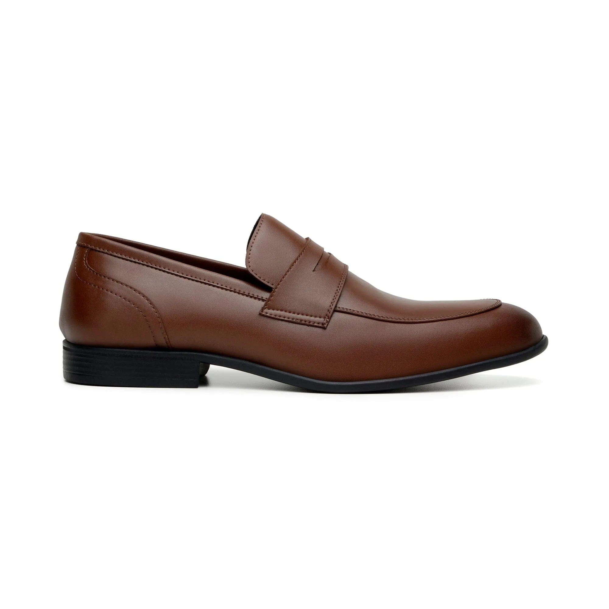 Flexible Fit Active People 'Jean-Luc' men's classic loafer in vegan leather by Zette Shoes - cognac