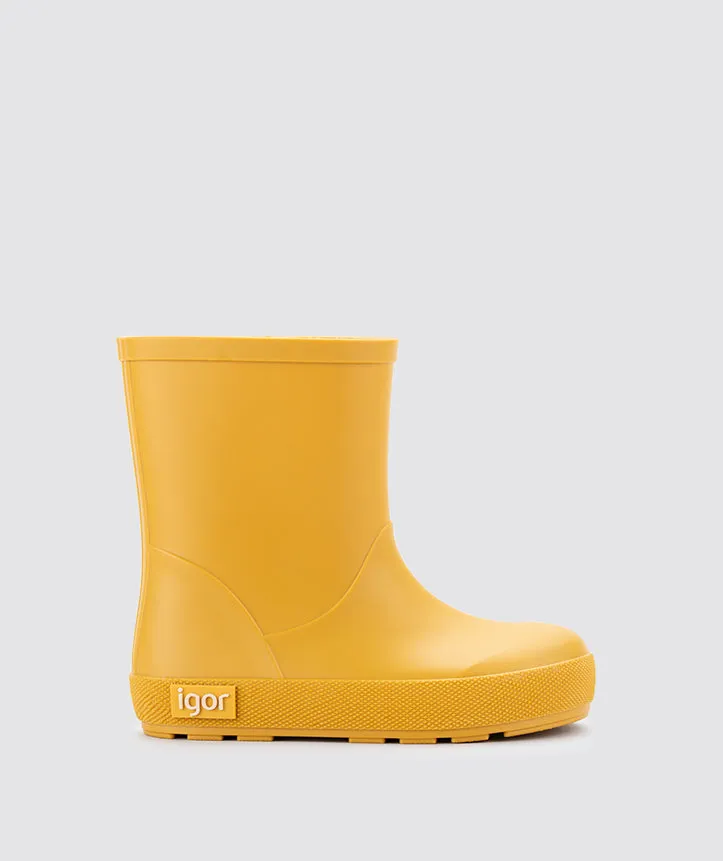 Slip Resistant Outdoor Trek Comfort Oriented Igor Girl's and Boy's Yogi Rain Boots - Amarillo
