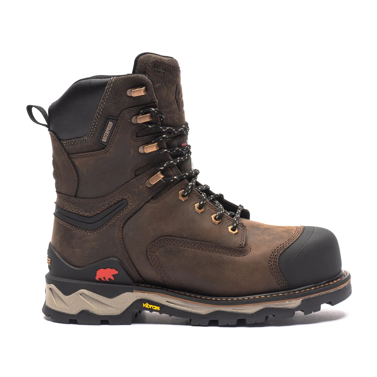 Protective Finish Weather Resistant User Shock Absorbing Urban Commute Neragon Men's 8" Composite Toe Work Boots 1304DB