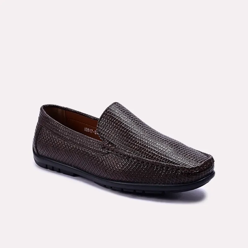 Guard Hike Yardley Brown Textured Dress Loafers 0130867