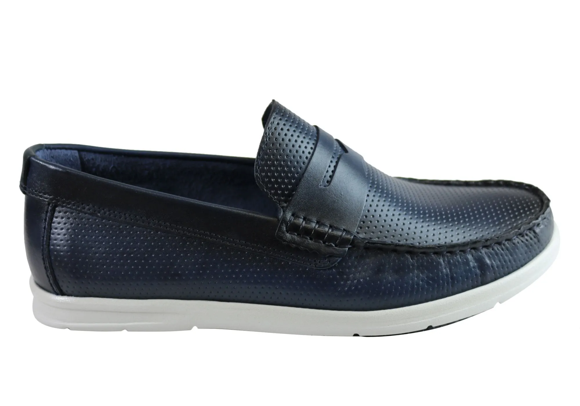 Savelli Nimble Mens Comfortable Cushioned Leather Casual Loafer Shoes Running Light Run Meet