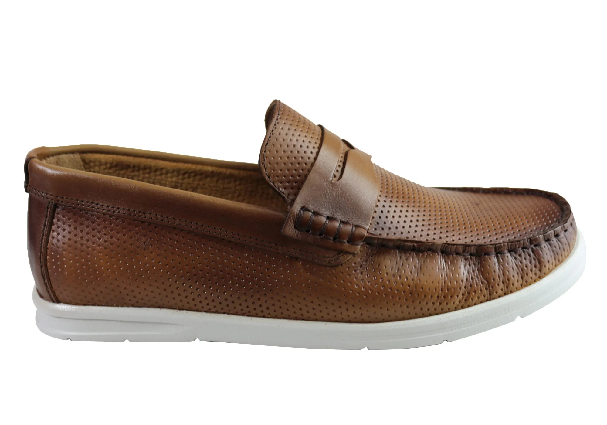 Savelli Nimble Mens Comfortable Cushioned Leather Casual Loafer Shoes Casual Look Easy Wear