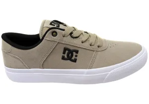 DC Shoes Mens Comfortable Teknic Leather Lace Up Shoes Tan Gum PU Sole Cool Texture