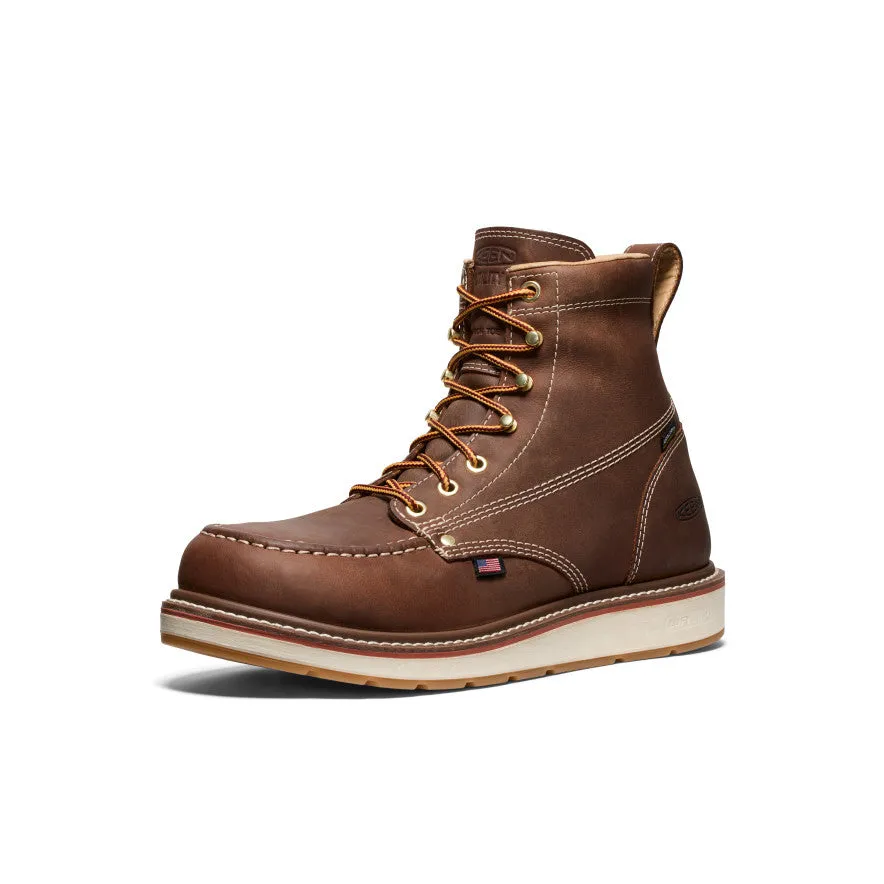 Anti Odor Snowy Path Practical Men's Liberty 6" Waterproof Boot (Carbon Toe)  |  Chestnut/Gum