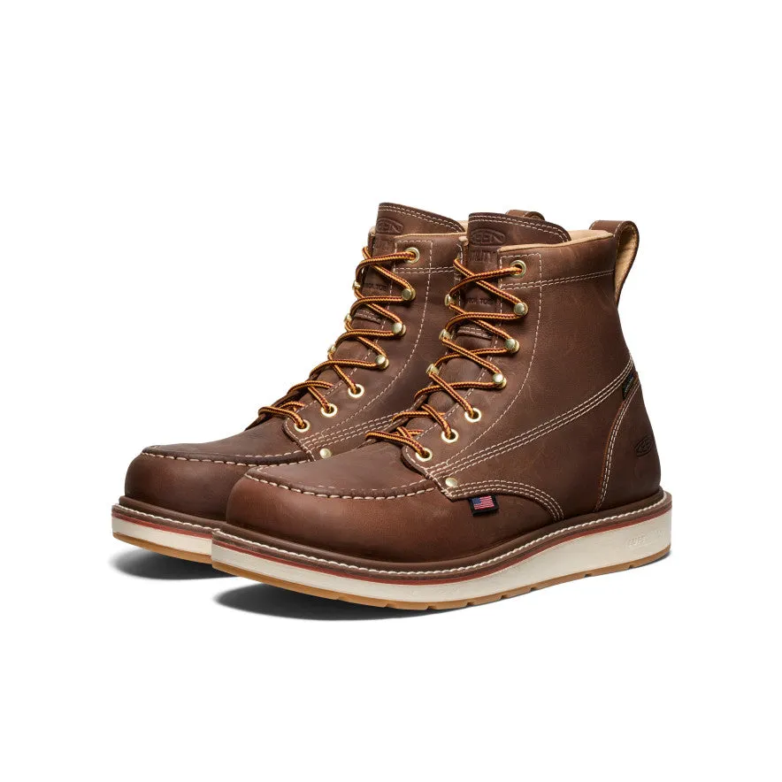 Holiday Feel Walk Friendly Men's Liberty 6" Waterproof Boot (Carbon Toe)  |  Chestnut/Gum
