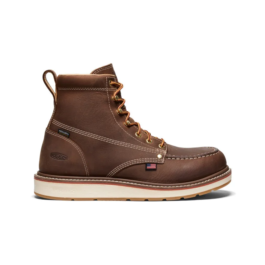 Low Profile Outdoor Explorer Quality Sole Men's Liberty 6" Waterproof Boot (Carbon Toe)  |  Chestnut/Gum