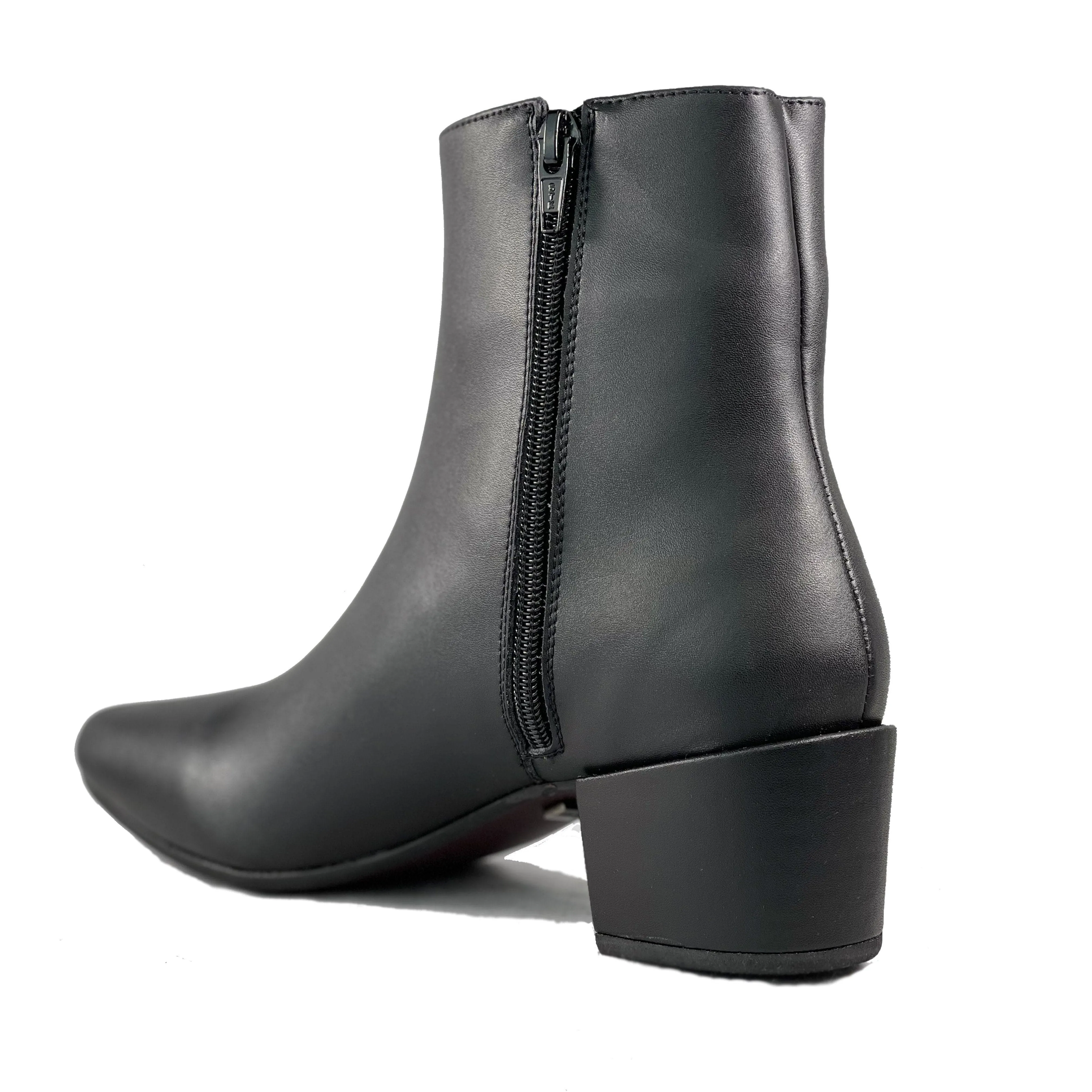 Beach Walk Comfortable Boots 'Jacqui' vegan-leather ankle boot by Zette Shoes - black