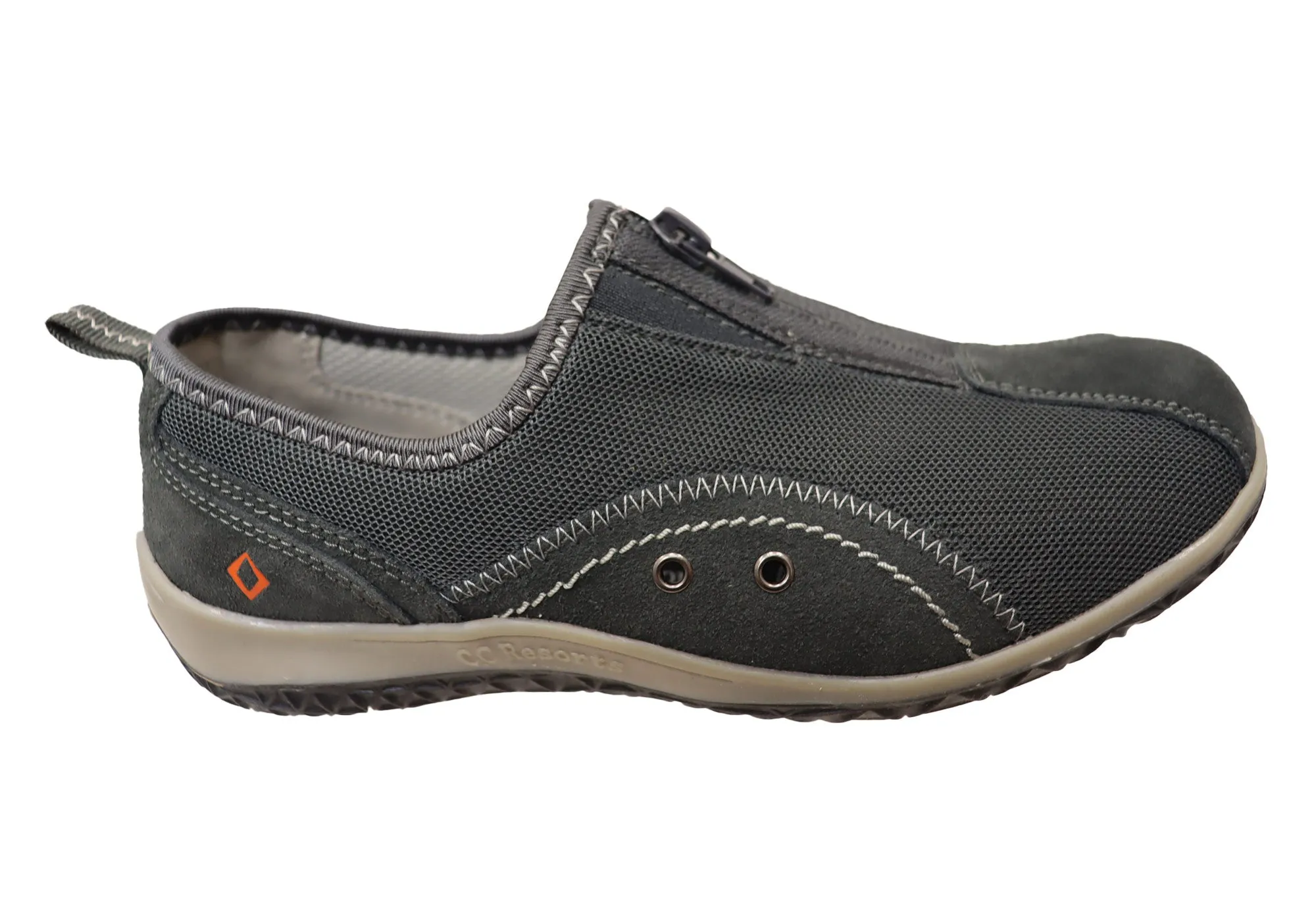 Indoor CC Resorts Sorrell Womens Comfortable Casual Flats With Zip Entry