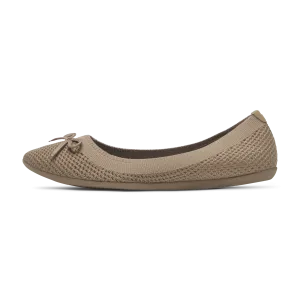 Women's Tree Breezer Bow - Bark Brown Smooth Lines Flat Comfort