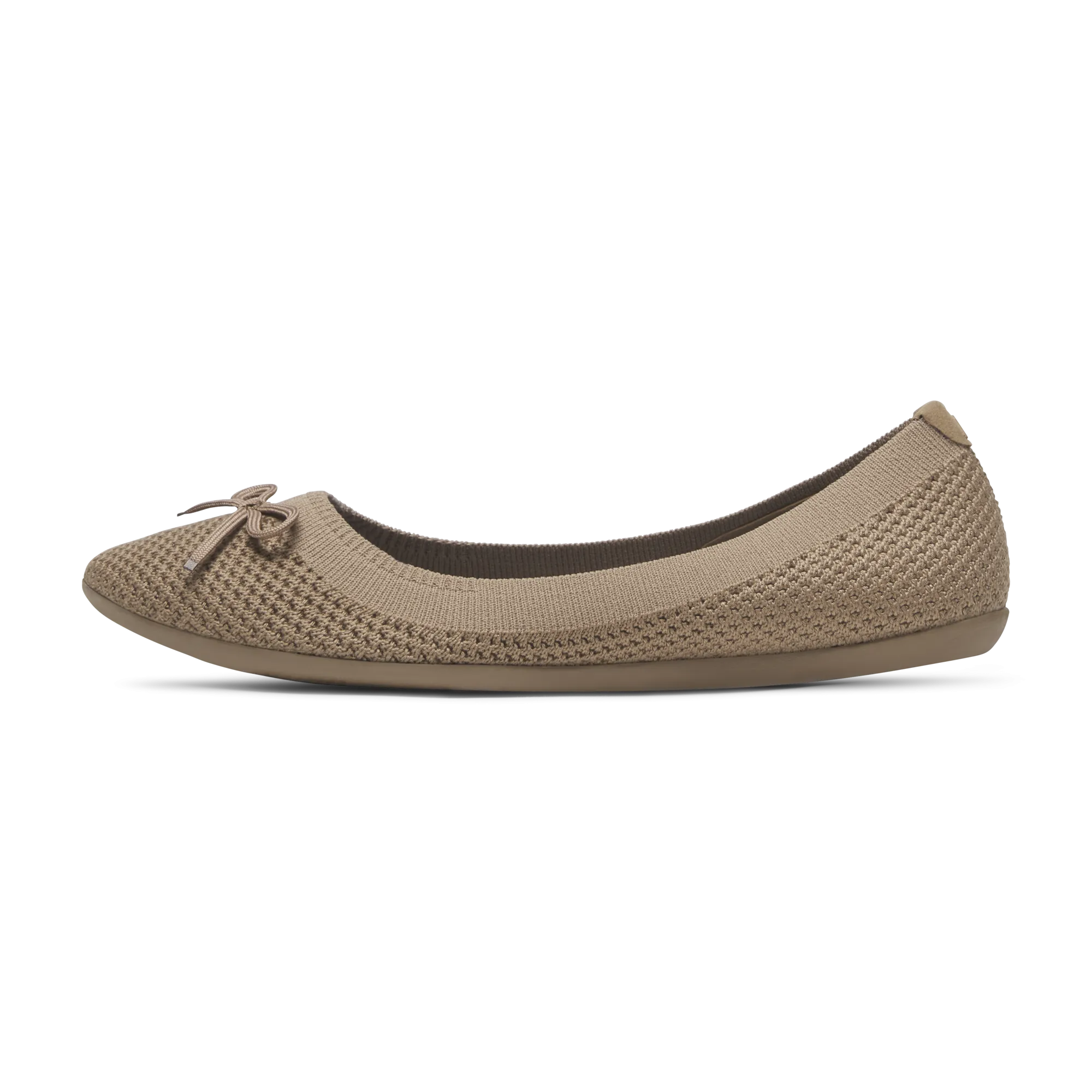 Women's Tree Breezer Bow - Bark Brown Smooth Lines Flat Comfort